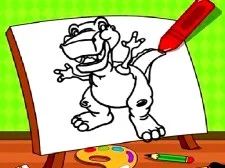 Easy Kids Coloring Dinosaur